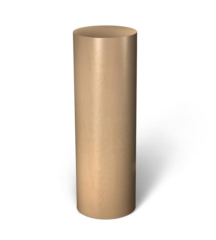 Maple Cylinder Pedestal (real wood veneer) 12&quot; dia 12&quot; – Pedestal Source
