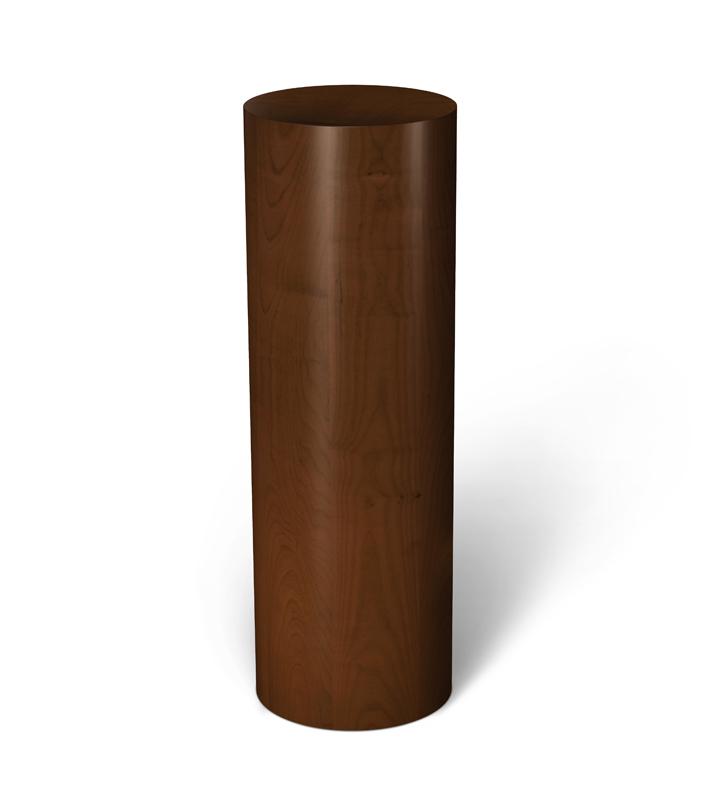 Rosewood-Dyed Alder Cylinder Pedestal (real wood veneer) 12&quot; dia 12&quot; – Pedestal Source