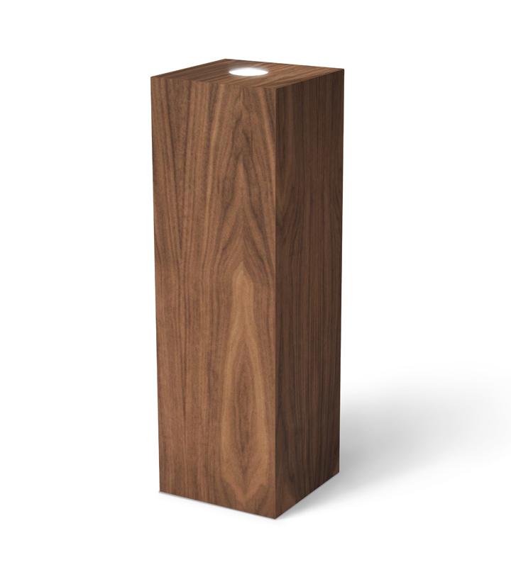 Walnut Pedestal (real wood veneer) 11-1/2&quot; x 11-1/2&quot; 12&quot; Spotlight – Pedestal Source