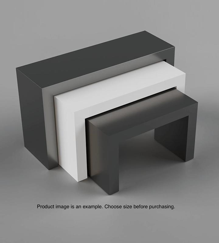 Black Laminate Waterfall Display Table | Display Table | Made in USA ...