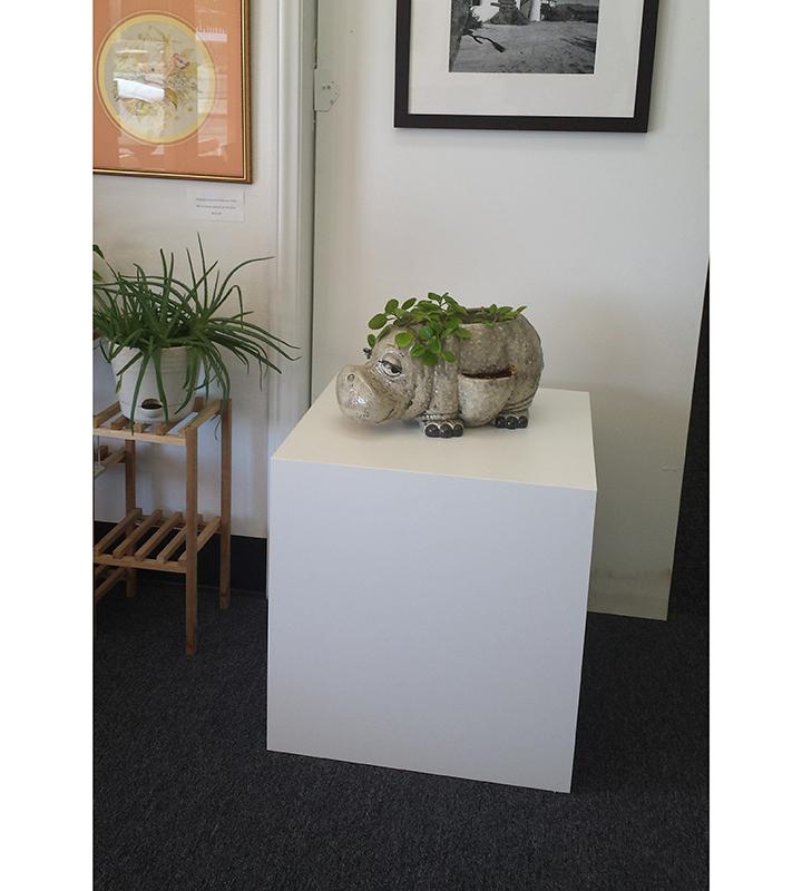 White Laminate Cube Table - Display Furniture - Made in USA – Pedestal ...