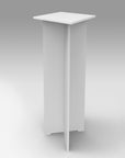 White Laminate Quickset Collapsible Pedestal 11.5" x 11.5" 30" – Pedestal Source