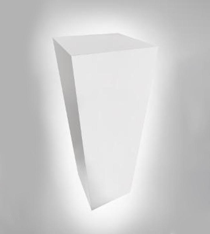 White Laminate Tapered Pedestal 11-1/2&quot; x 11-1/2&quot; 12&quot; – Pedestal Source