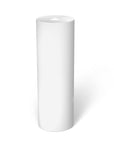 White Satin Laminate Cylinder Pedestal 12" dia 12" Spotlight – Pedestal Source