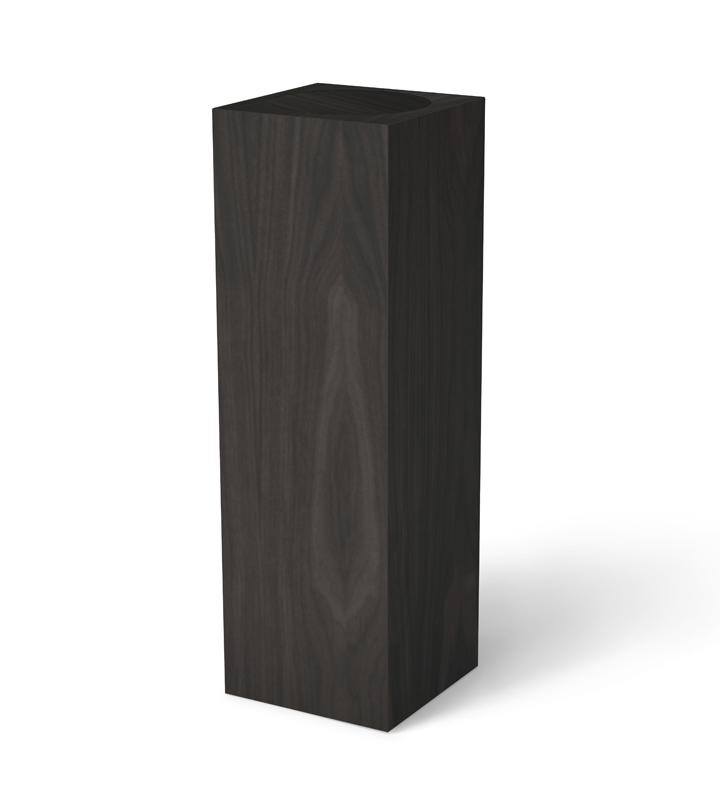 Wood Veneer with Motorized Turntable 11-1/2" x 11-1/2" 12" Ebony-dyed Walnut Veneer – Pedestal Source