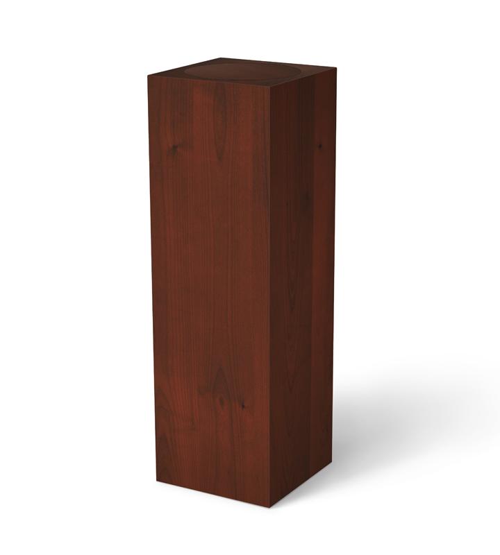Wood Veneer with Motorized Turntable 11-1/2" x 11-1/2" 12" Rosewood-dyed Alder Veneer – Pedestal Source