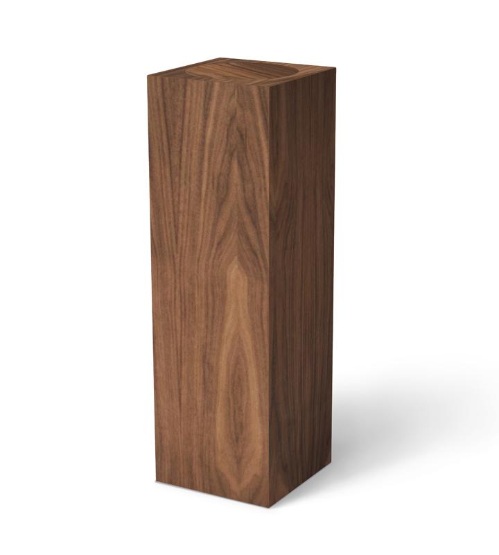 Wood Veneer with Motorized Turntable 11-1/2" x 11-1/2" 12" Walnut Veneer – Pedestal Source
